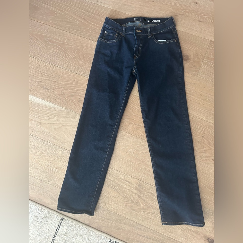 GAP Kids Deep Indigo Straight Jeans Boys Size 18
